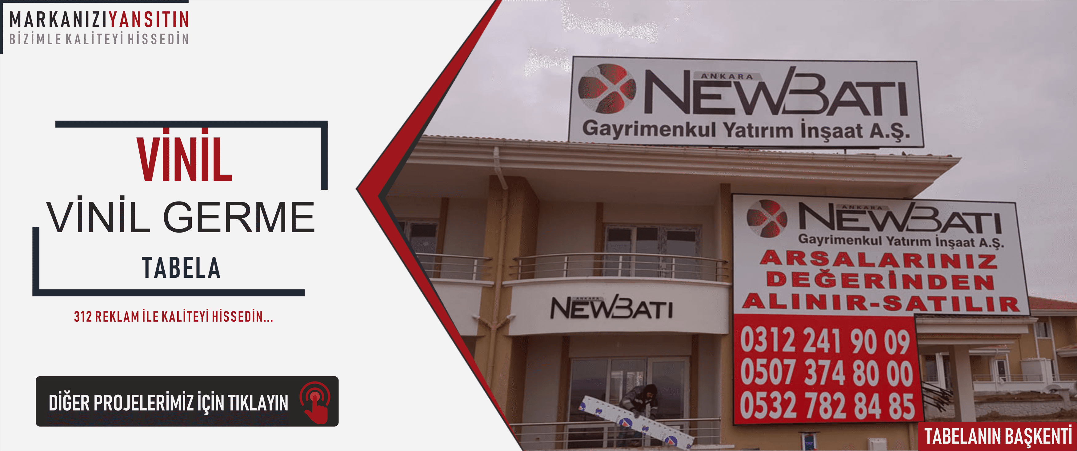 Vinil Germe tabela, Açık hava reklamcılığı